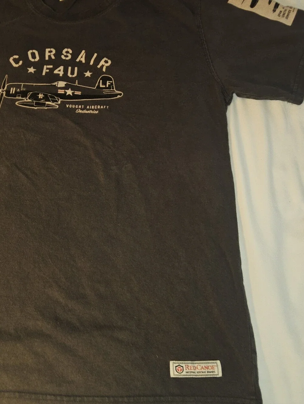 Red Canoe Corsair F4U Aircraft Tee Mens L Heritage Aviation Streetwear Military - Picture 5 of 7